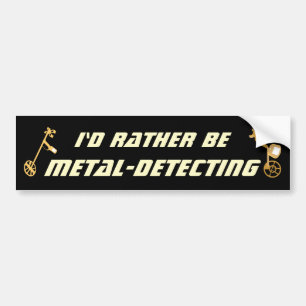 Jag hellre metalldetektering Rolig Detectorist Bildekal