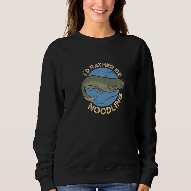 Jag hellre Nudlar Fiskar Mal Fiske  T Shirt (Framsida)
