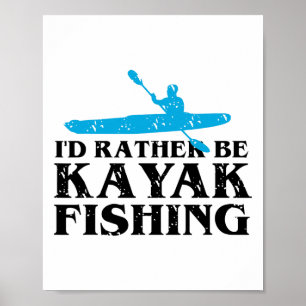 Jag hellre paddlar fiske söta kärlek att paddla Gi Poster