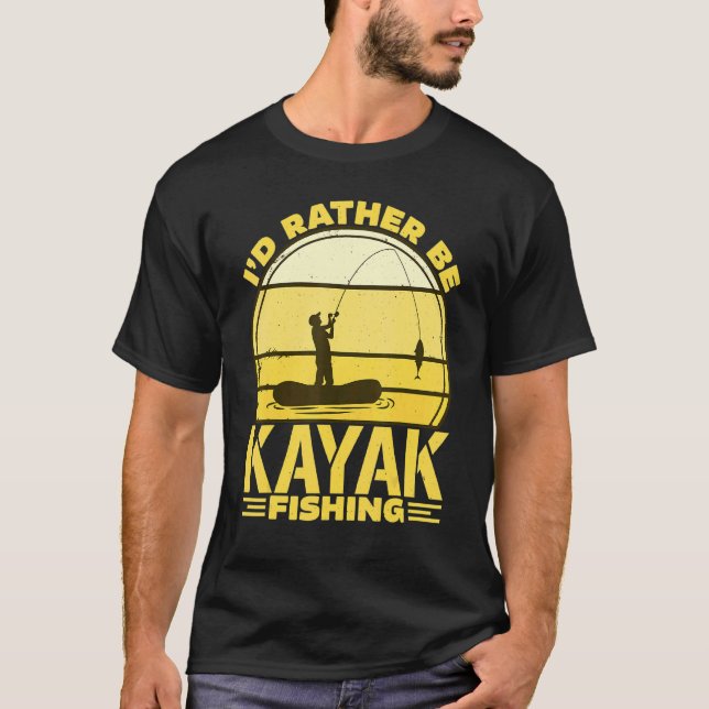 Jag hellre paddlar fiske t shirt (Framsida)