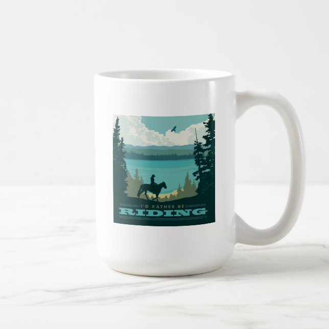 Jag hellre rider kaffemugg (Höger)