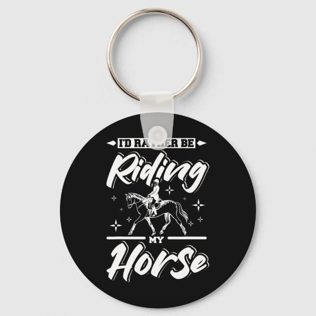 Jag hellre rider min häst  nyckelring (Framsida)