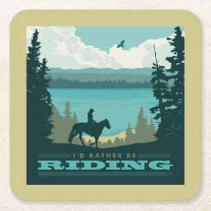 Jag hellre rider underlägg papper kvadrat
