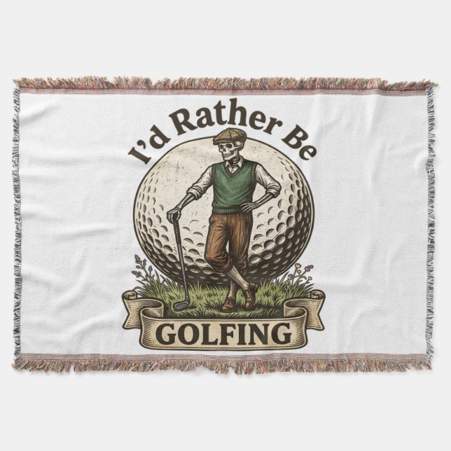 Jag hellre spelade golf  filt (Framsidan)