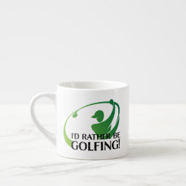 Jag hellre spelade golf golfare golf modern citat espressomugg