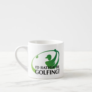 Jag hellre spelade golf golfare golf modern citat espressomugg