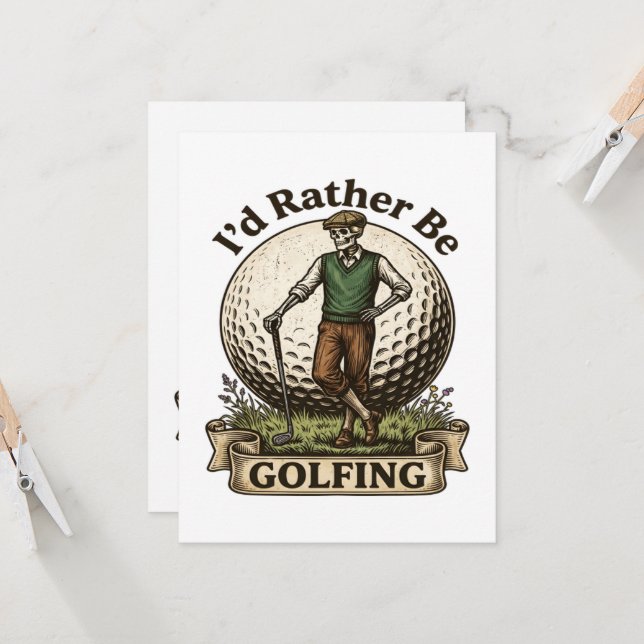 Jag hellre spelade golf  inbjudningar (Fram/Back In Situ)