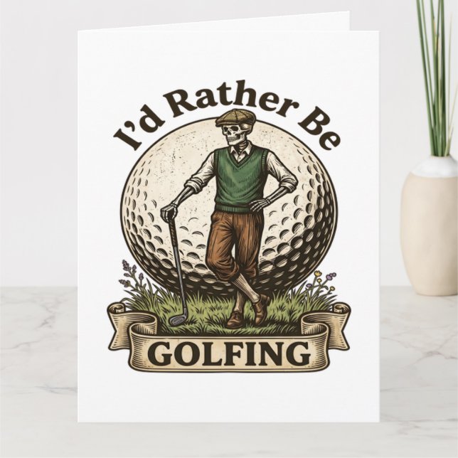 Jag hellre spelade golf  kort (Framsida)