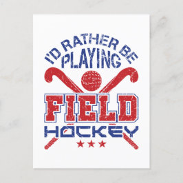 Jag hellre spelade landhockey vykort