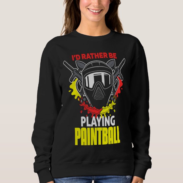 Jag hellre spelade paintball  paintball t shirt (Framsida)