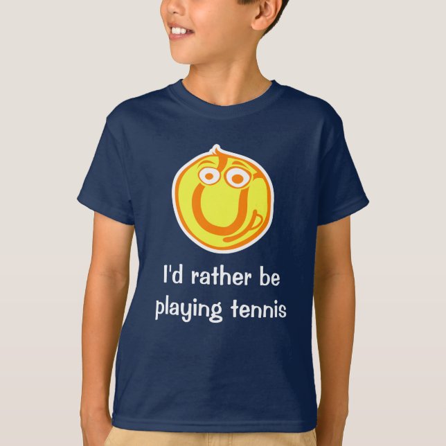 Jag hellre spelade tennis T-shirt (Framsida)