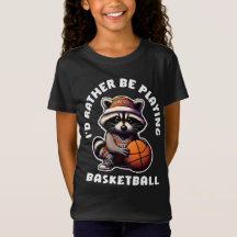 Jag hellre spelar basketroligt racoon present