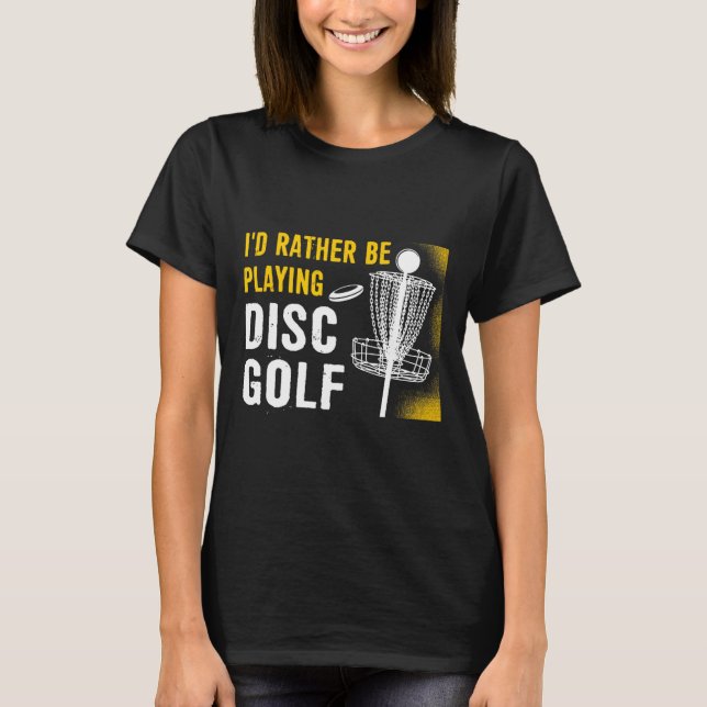 Jag hellre spelar discgolf - discgolf t shirt (Framsida)