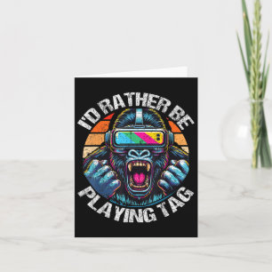 Jag hellre spelar Tag Gorilla Monke Tag Gorill Kort