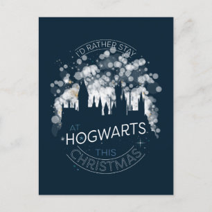 Jag hellre stannar på HOGWARTS™ magiska ljus konst Helg Vykort