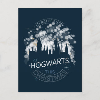 Jag hellre stannar på HOGWARTS™ magiska ljus konst Helg Vykort