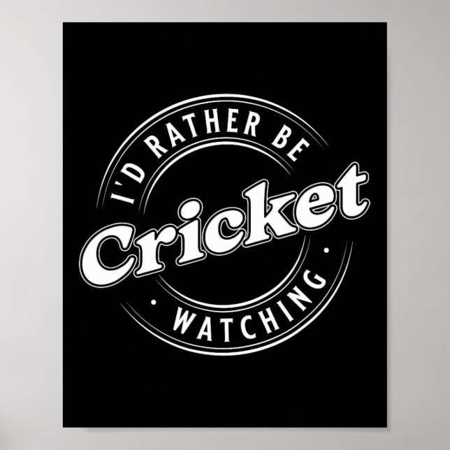 Jag hellre titta på cricket poster (Framsidan)