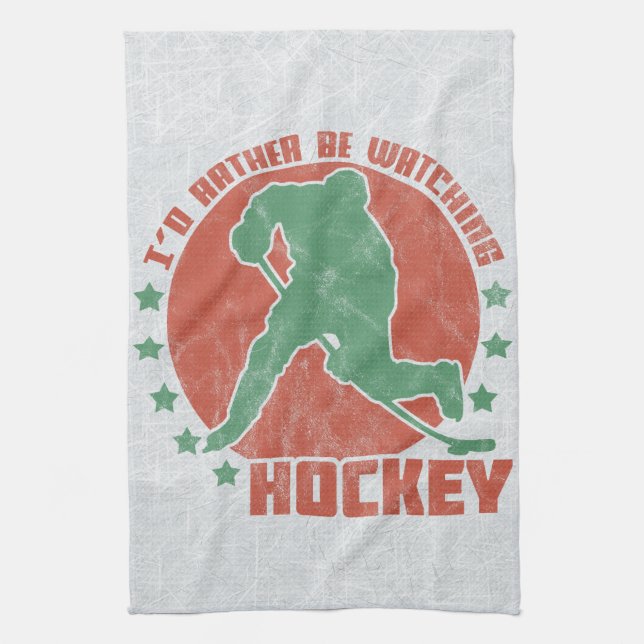 Jag hellre tittar på hockey kökshandduk (Vertikal)