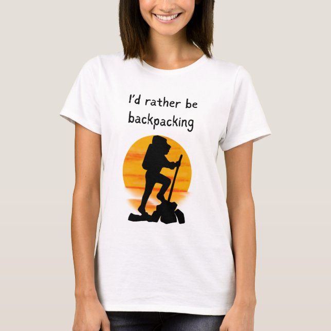 Jag hellre vandra t shirt (Framsida)