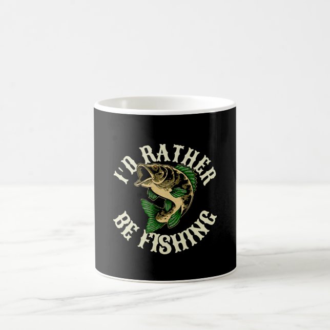 Jag hellre vara fiske Roligt Kaffemugg (Center)