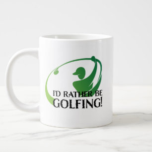 Jag hellre vara golfande golfare golf modern citat jumbo mugg