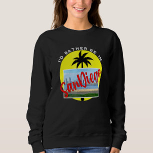 Jag hellre vara i San Diego Strand Semester Blå T Shirt