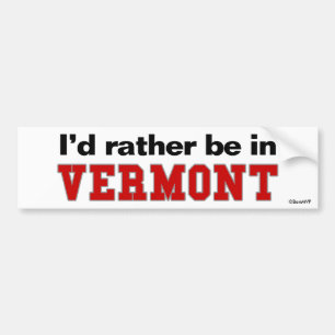 Jag hellre vara i Vermont Bildekal