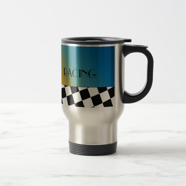 Jag hellre vara Racing Rutig Design Resemugg (Höger)