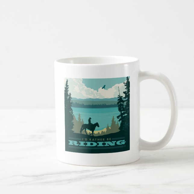 Jag hellre vara ridning kaffemugg (Höger)