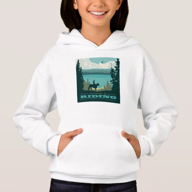 Jag hellre vara ridning t shirt (Framsida)