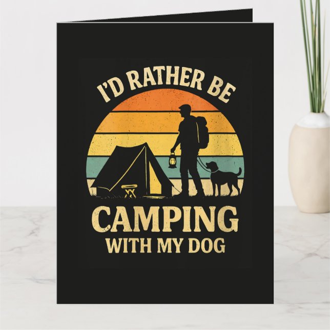 Jag hellre vore camping med min hund kort (Framsida)