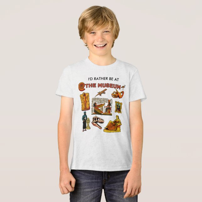 Jag hellre vore på museet t shirt (Framsida Full)