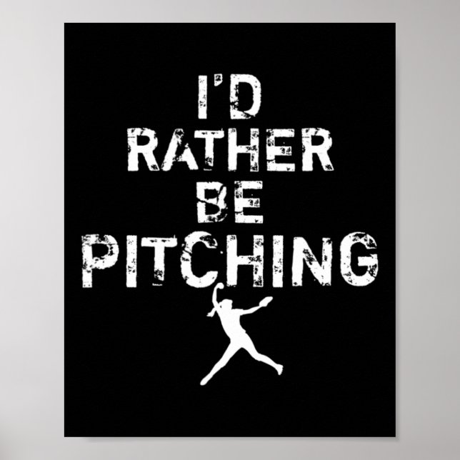 Jag hellre vore pitching poster (Framsidan)