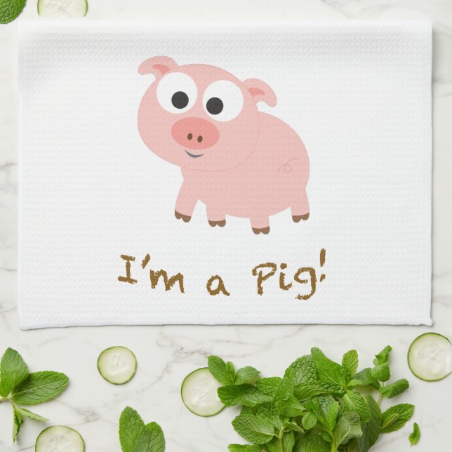 Jag heter A Gris Kökshandduk (Vikta)