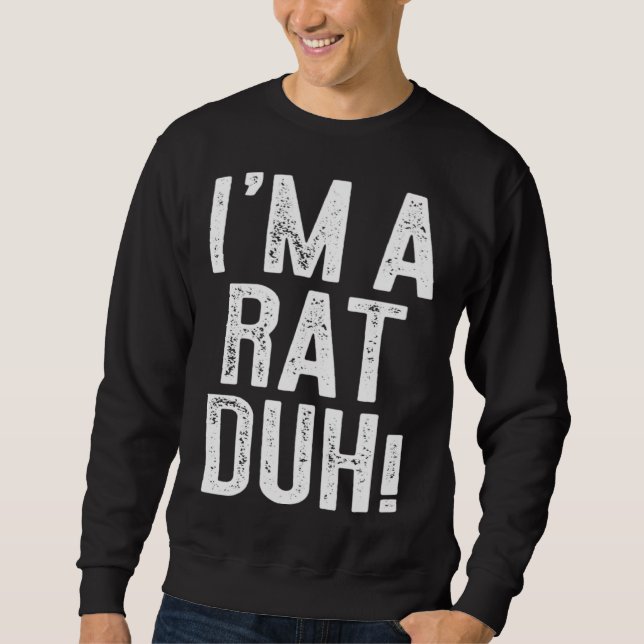 Jag heter A Råtta Duh Costume Lång Ärmad Tröja (Framsida)