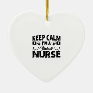 Jag heter A Student Nurse Julgransprydnad Keramik