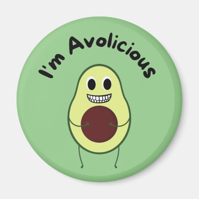 Jag heter Avolicious - Lusnyj Fruit Pun Magnet (Framsidan)