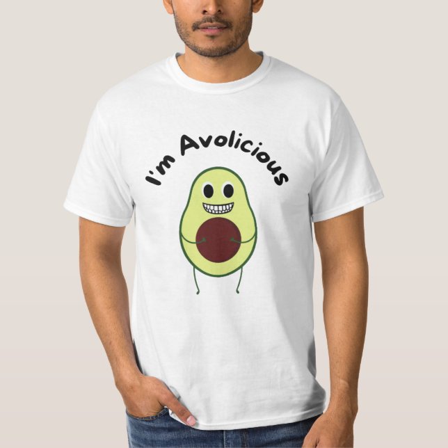 Jag heter Avolicious - Lusnyj Fruit Pun T Shirt (Framsida)