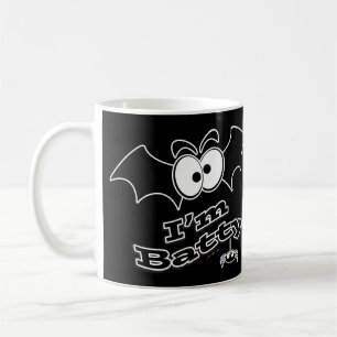 Jag heter Batty Crazy Ögon Kaffemugg