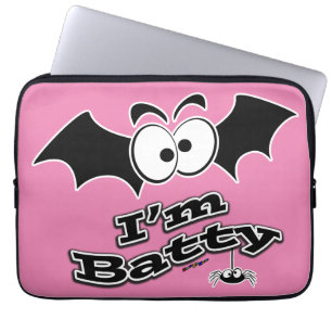 Jag heter Batty Crazy Ögon Laptop Fodral