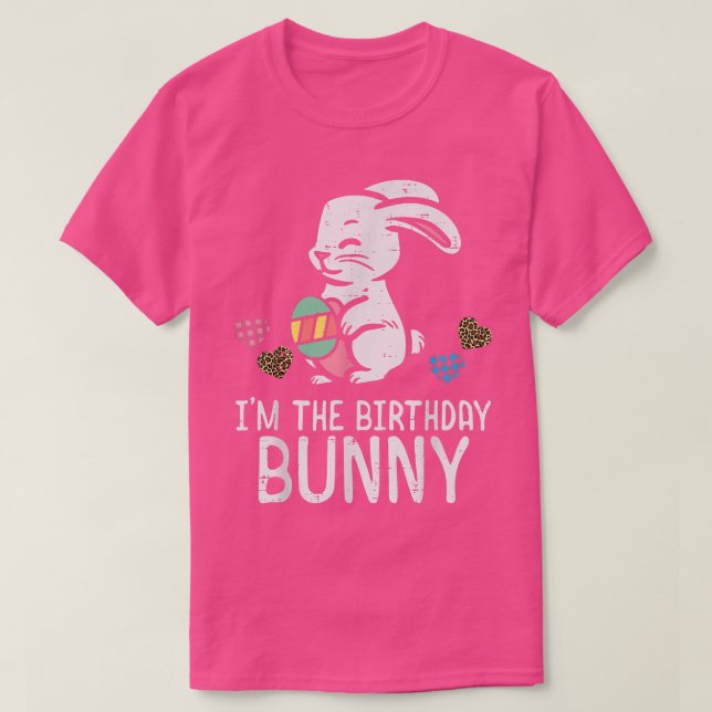 Jag heter Birthday Bunny Cute Påsk Bday Party Mana T Shirt (Design framsida)