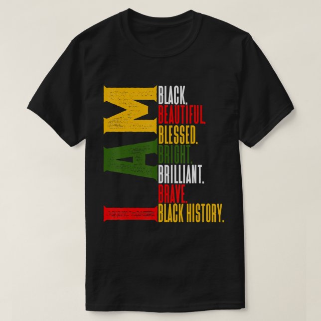 Jag heter Black History African American Unapologe T Shirt (Design framsida)