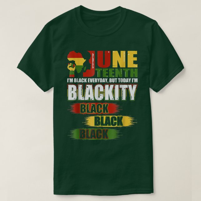 Jag heter Blackity Black African American Manar, W T Shirt (Design framsida)