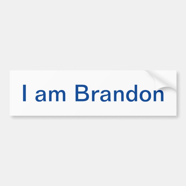 Jag heter Brandon Bildekal (Framsidan)