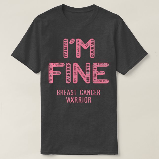 Jag heter Breast Cancer Warrior - jag är BRA T-Shi T Shirt (Design framsida)