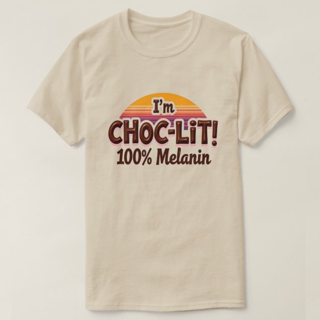 Jag heter Choc-Lit Melanin T Shirt (Chocolate Tshi (Design framsida)