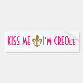 Jag heter Creole BUMPER STICKER (ROSA) Bildekal
