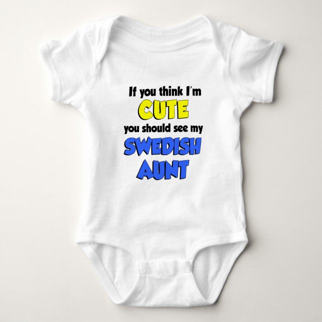 Jag heter Cute Swedish Moster T-shirt (Framsida)