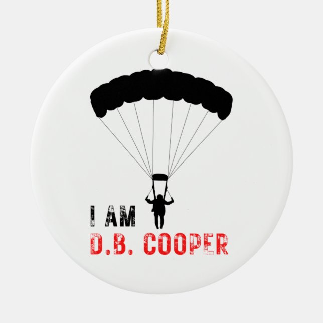 Jag heter D.B. Cooper Julgransprydnad Keramik (Framsidan)