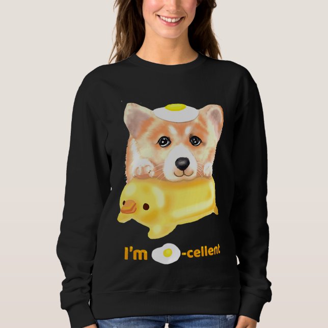 Jag heter Egg Cellent utmärkt Corgi T Shirt (Framsida)